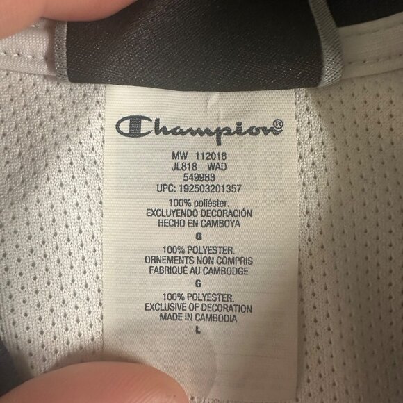 Champion Track Jacket Womens Large White Life Crown C Logo Full Zip Track Jacket - Picture 7 of 16